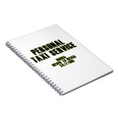 Personal Taxi Service Notitieboek (Rechterzijde)