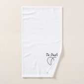 Personal Tennis Doubles White Bath Towel Set Bad Handdoek (Handdoek)