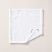 Personal Tennis Doubles White Bath Towel Set Bad Handdoek (Wasdoekje)