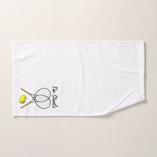 Personal Tennis Doubles White Bath Towel Set Bad Handdoek (Handdoek)