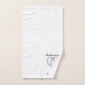 Personal Tennis Doubles White Bath Towel Set Bad Handdoek (Handdoek)
