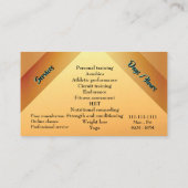 Personal Trainer 3.5" x 2.0" Business Card Visitekaartje (Achterkant)