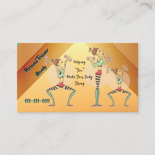 Personal Trainer 3,5" x 2,0" Visitekaartje (Voorkant)