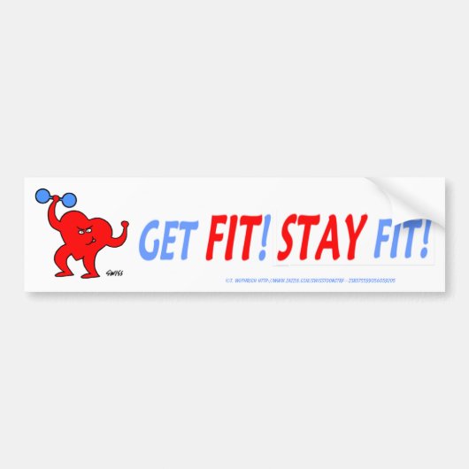 Personal Trainer Aerobics Instructor Heart Health Bumpersticker (Voorkant)