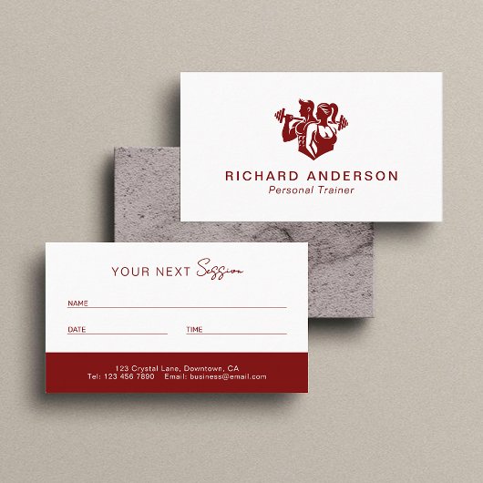 Personal Trainer Appointment Card | Next Session  Afsprakenkaartje