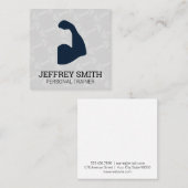 Personal Trainer | Arm Flex Vierkante Visitekaartje (Voorkant / Achterkant)