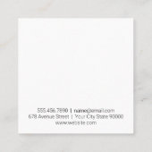 Personal Trainer | Arm Flex Vierkante Visitekaartje (Achterkant)