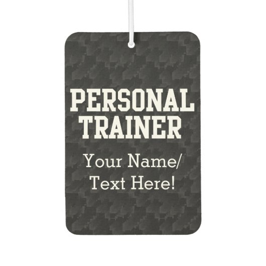 Personal Trainer Black Varsity Luchtverfrisser (Voorkant)