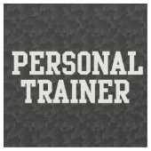 Personal Trainer Black Varsity Stof (Close Up)