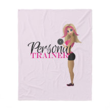 Personal Trainer Blond Fleece Deken