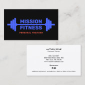 Personal Trainer Blue Barbell Fitness Black Visitekaartje (Voorkant / Achterkant)