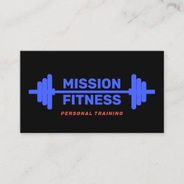 Personal Trainer Blue Barbell Fitness Black Visitekaartje