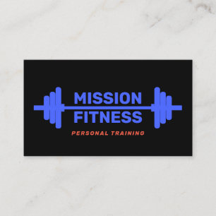 Personal Trainer Blue Barbell Fitness Black Visitekaartje