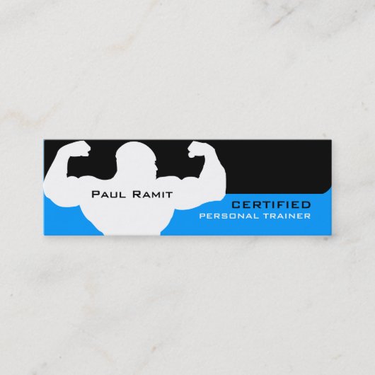 Personal Trainer Blue Black Visitekaartje (Voorkant)