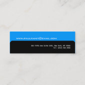 Personal Trainer Blue Black Visitekaartje (Achterkant)