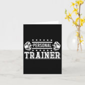 Personal Trainer Bodybuilding Fitness Instructor W Kaart (Gele Bloem)