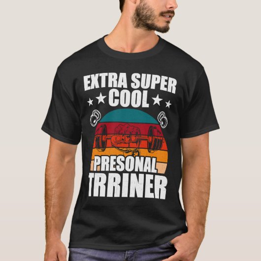 Personal Trainer Bodybuilding Weightlift Workou T-shirt (Voorkant)