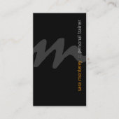 Personal Trainer Bold Monogram Visitekaartje (Voorkant)