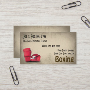 Personal Trainer Boxer Gym Visitekaartje