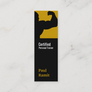 Personal Trainer Brown - Verticaal Visitekaartje