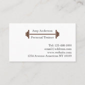 Personal Trainer Brown Visitekaartje (Achterkant)