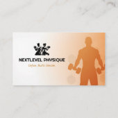 Personal Trainer Business | Orange White Visitekaartje (Achterkant)