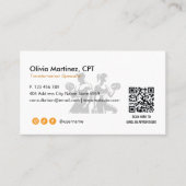 Personal Trainer Business | Orange White Visitekaartje (Voorkant)