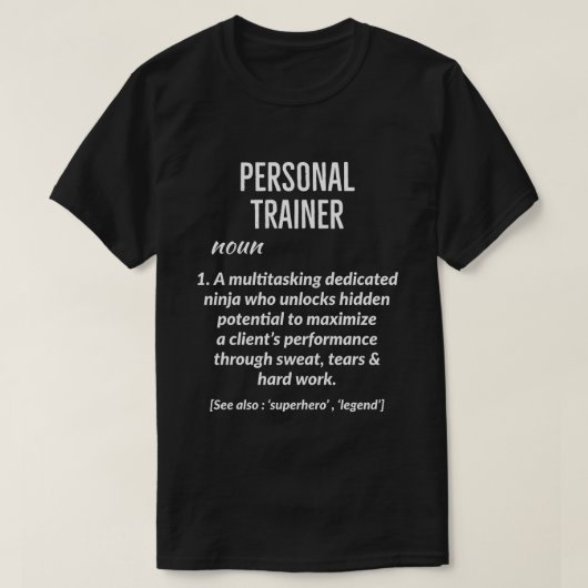 Personal Trainer Cadeau T-shirt (Design voorkant)
