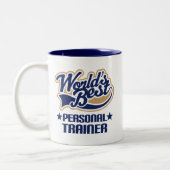 Personal Trainer Cadeau Tweekleurige Koffiemok (Links)