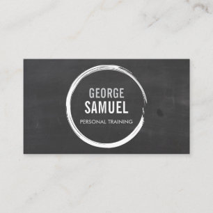 PERSONAL TRAINER CHALK SKETCH LOGO VISITEKAARTJE