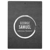 PERSONAL TRAINER CUSTON CHALK SKETCH LOGO KLEMBORD (Achterkant)