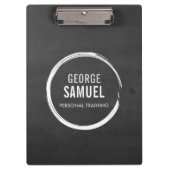 PERSONAL TRAINER CUSTON CHALK SKETCH LOGO KLEMBORD (Voorkant)