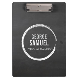 PERSONAL TRAINER CUSTON CHALK SKETCH LOGO KLEMBORD