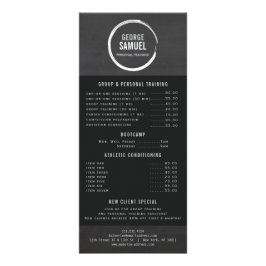 PERSONAL TRAINER CUSTON CHALK SKETCH LOGO RECLAMEKAART