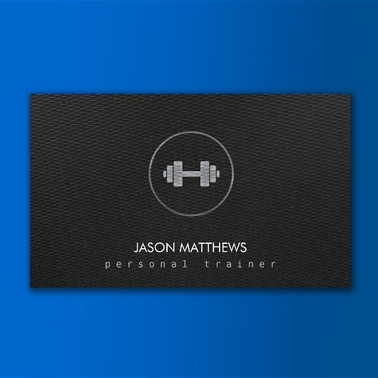 Personal Trainer Dumbbell Black Visitekaartje