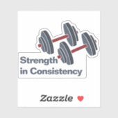 Personal Trainer Dumbbell Kracht in Consistentie Sticker (Vel)
