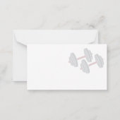 Personal Trainer Dumbbell Landscape Thank You Notitiekaartje (Achterkant)