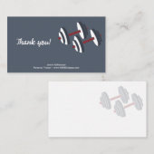 Personal Trainer Dumbbell Landscape Thank You Notitiekaartje (Voorkant / Achterkant)