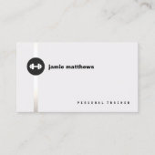 Personal Trainer Dumbbell Logo Fitness Instructor Visitekaartje (Voorkant)
