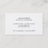 Personal Trainer Dumbbell Logo Fitness Instructor Visitekaartje (Achterkant)