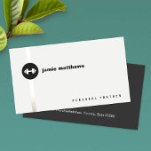 Personal Trainer Dumbbell Logo Fitness Instructor Visitekaartje