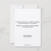 Personal Trainer Dumbbell Referral Thank You Notitiekaartje (Achterkant)