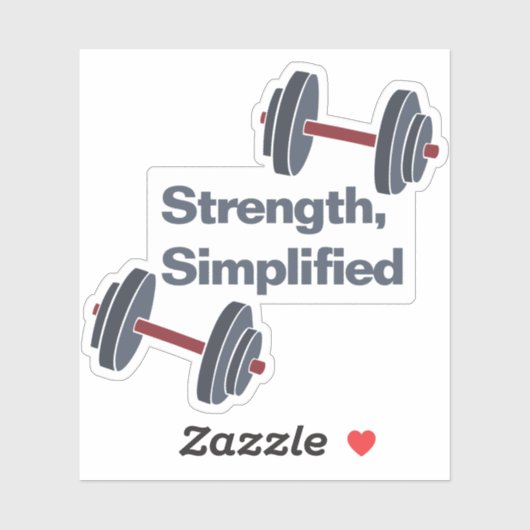 Personal Trainer Dumbbell Strength, Vereenvoudigd Sticker (Vel)