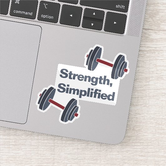Personal Trainer Dumbbell Strength, Vereenvoudigd Sticker (Detail)