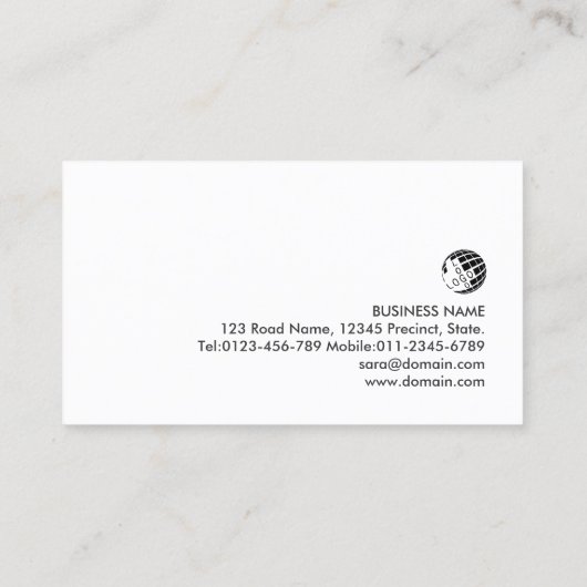 Personal Trainer Faux Chrome Monogram Visitekaartje (Achterkant)