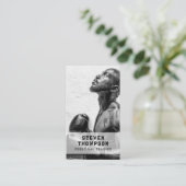 Personal Trainer Fitness Atleet Foto QR-code Visitekaartje (Staand voorkant)