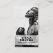 Personal Trainer Fitness Atleet Foto QR-code Visitekaartje (Voorkant)