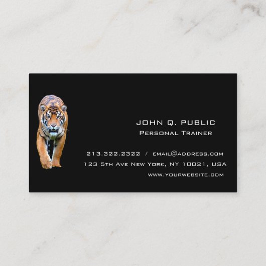 Personal Trainer Fitness Bodybuilding Training Visitekaartje (Achterkant)