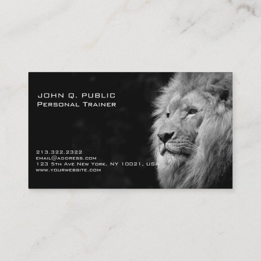 Personal Trainer Fitness Bodybuilding Voeding Visitekaartje (Achterkant)