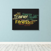 Personal Trainer/Fitness Center Canvas Afdruk (Insitu (Houten vloer))